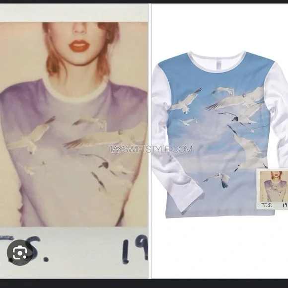 🪽Taylor Swift 1989 seagull crop sweater, RARE - Size Large - Picture 2 of 6